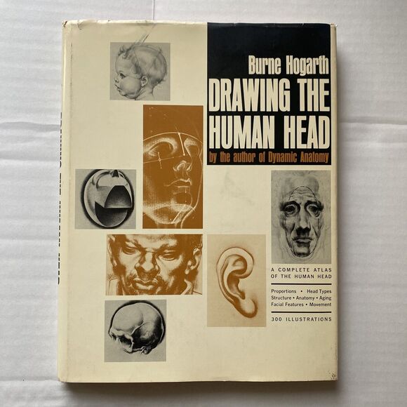 Unbranded Other - Drawing The Human Head ~ By Burne Hogarth ~ Art Book ~ 1978